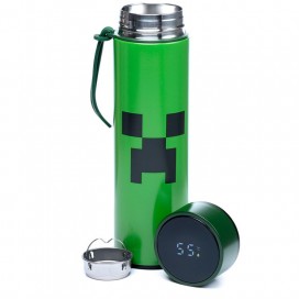 Minecraft termos bidon butelka termicza wyświetlacz temperatury 450ml
