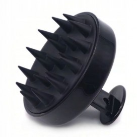 Szczotka silikonowa masażer do mycia włosów masażu głowy odżywek czarna