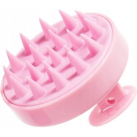 Szczotka masażer do mycia włosów masażu głowy odżywek masek wcierek różowa